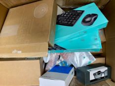 COLLECTION ONLY: A quantity of assorted as new and pre-owned electrical items (One box) (All items