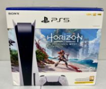 A boxed as new Sony PlayStation 5 Disk Edition Horizon Forbidden West Bundle (M/N: CFI-1116A EAN: 71