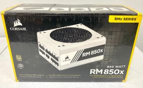 A boxed as new Corsair RM850x 850 Watt ATX Power Supply (P/N: CP-9020188-UK EAN: 843591075725) (Box