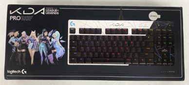 A boxed as new Logitech G PRO KDA Gaming Keyboard (GX Brown Tactile Switches. US International Layou