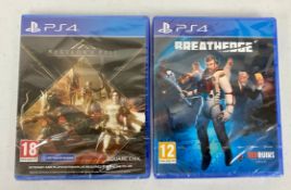 Six as new Babylon's Fall Game Disks for Sony PlayStation 4 (EAN: 5021290093140) and four as new Bre