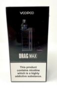 Four boxed as new VooPoo Drag Max Vape Kits (Various colours. Batteries not included. Boxes sealed)
