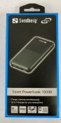 Twenty boxed as new Sandberg Saver 10000 Power banks (M/N: 320-34 EAN: 5705730320347).