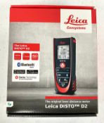 A boxed as new Leica Geosystems DISTO D2 100m Laser Distance Meter (EAN: 7640110696347).