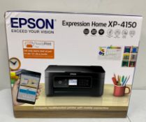 A boxed as new Epson Expression Home XP-4150 All in One A4 Colour Inkjet Printer (P/N: C11CG33405 EA