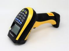 A boxed as new Datalogic PM9501-DKHP433RB Industrial Cordless Barcode Scanner with HLD-P080 Holder (