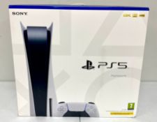 A boxed as new Sony PlayStation 5 Disk Edition Console (M/N: CFI-1116A EAN: 711719709893) (Box seale