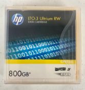 Twenty as new HP Ultrium LTO-3 800GB Data Cartridges (Individually sealed, four boxes of five) (P/N: