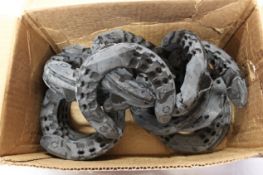 Approximately ten pairs of as new Ollov softstep horseshoes steel with a rubber coating.