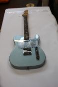 A pre-owned Fender Chrissie Hynde Signature Telecaster in Iced Blue Metallic with a gig bag (