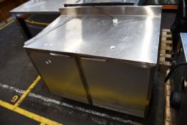 A pre-owned Duke RUF-48m commercial two door refrigerated counter.