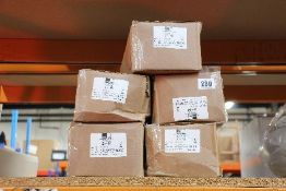 Five Philip Payne 2-Ni LED Twin Spot Luminaires.