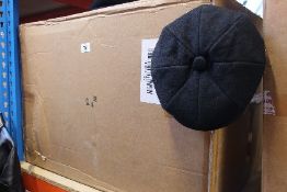 One hundred and forty four men's Royal Stallion eight panel caps in black (Various sizes).