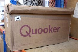 A boxed as new Quooker Nordic matt black mixer tap and a Quooker Pro 3, 3L chrome water boiler (