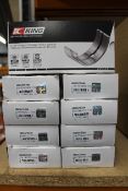 Ten boxed as new King Main Shell Bearings STD for Ford (REF: MB5675AM, EAN: 611500544538).
