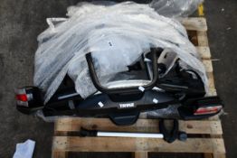 A pre-owned Thule Easy Fold XT 3-Bike Tow Mounted Bike Rack (Viewing is advised).