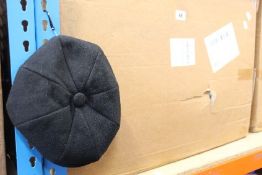 One hundred and forty four men's Royal Stallion eight panel caps in black (Various sizes).