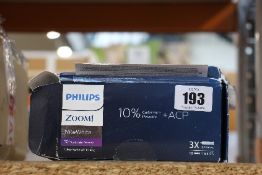 Four as new boxes of Philips Zoom! Nite White 10% carbamide peroxide and three as new boxes of