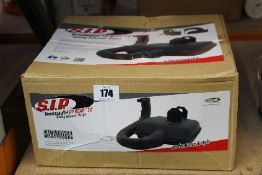 A boxed as new Rennauspuff S.i.P Road 2.0 tuning exhaust for a Vespa scooter.