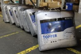 Four Acrali Home super king size mattress toppers (4 x 180 x 200 x 10cm) and four Acrali Home king
