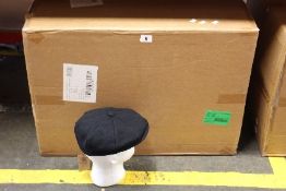 One hundred and forty four men's Royal Stallion eight panel caps in black (Various sizes).