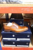 Five pairs of men's boxed as new Paolo Vandini Gerard Leather Brogues in Tan (EU44).