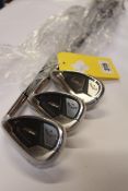 Three as new Callaway Rogue ST Max OS S 56 Wedge Golf Clubs (All Right-handed).
