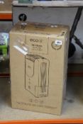 A boxed as new Ecoair DD1 Classic MK5 Desiccant Dehumidifier.