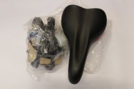 Six Keiser (Indoor bike) Pedal Combo-Sets and ten saddles, all as new.