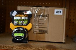 Eight as new Komelon MPT57E PowerBlade 5m/16ft Tape Measures.