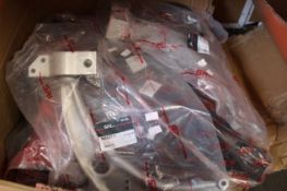 Twenty various as new auto parts to include front and rear control arms.