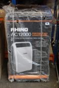 A boxed as new Rhino AC12000 Portable Air Conditioner.