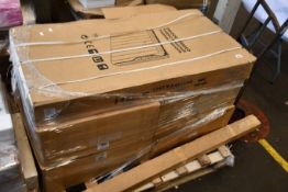 A pallet of as new heaters and tower rails to include Abarron thermal radiators.