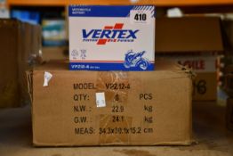 Six as new Vertex Piston and Power 12V 11Ah Motorcycle Battery (REF: VPZ12-4).