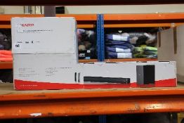 A boxed as new Sharp 2.1 Slim Soundbar System with Wireless Subwoofer.