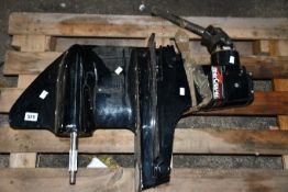 A pre-owned Mercruiser Alpha One 1.62R Upper-Lower Unit (NOTE: Has some damage, viewing is