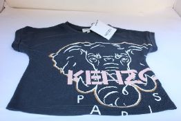 Ten children's Kenzo T-shirts in charcoal elephant motif (Assorted sizes).