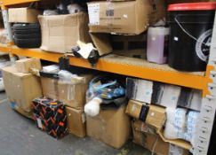 A large quantity of car/motorbike parts, equipment and accessories and other related items.
