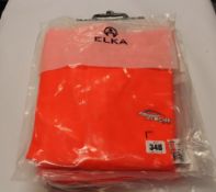 Three as new Elka 179801 Fishing Xtreme PVC waterproof jackets in fluorescent orange (XS).