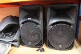 Two pre-owned Mackie SRM450v2 Active Sound Reinforcement Monitors (Some damage to items).