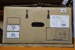 A boxed as new Enigma N150 granite under mount sink in white.