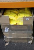 A quantity of yellow knock protection pads for motorcycle clothing (Approximately 160 items).