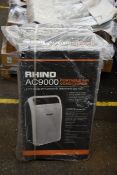 A boxed as new Rhino AC9000 Portable Air Conditioner.