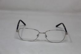 Five pairs of women's Palazzo SP11 C1 50 - 16 -130 silver metal glasses frames with blue sparkle