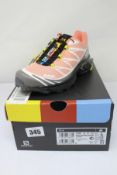A pair of boxed as new unisex Salomon XT-6 trainers in Blooming Dahlia/Monument/Black (UK 5).