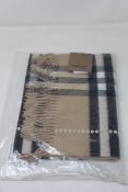 An as new Burberry sequined check cashmere scarf (Article 8050535 - RRP £484).