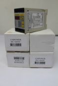 Four boxed as new Unipower HPL110/415V Motor Load Monitors (Version 4).