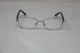 Five pairs of women's Palazzo SP11 C1 50 - 16 -130 silver metal glasses frames with blue sparkle