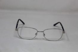 Five pairs of women's Palazzo SP11 C1 50 - 16 -130 silver metal glasses frames with blue sparkle