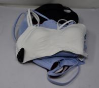 Three Lululemon Cloud bras B/C (Sizes 1 x 4, 1 x 6, 1 x 10) and two Lululemon Cloud bras longline